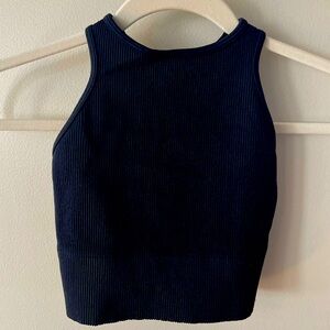 Gilly Hicks Active Tank Black Ribbed